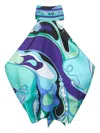 Pucci Orchid-print Silk Halterneck Top Clothing