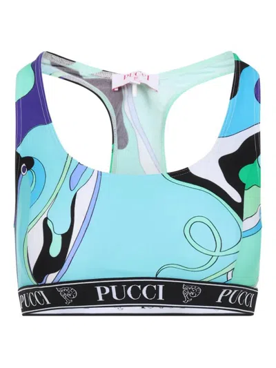 PUCCI PUCCI ORCHID-PRINT SPORTS BRA CLOTHING