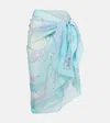 Pucci Orchidee Beach Cover-up In Blue