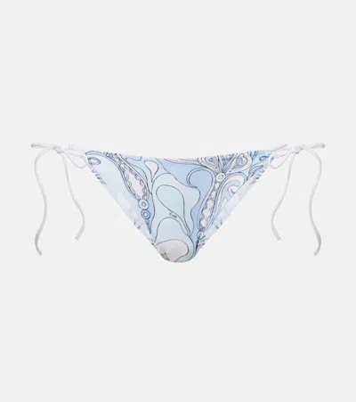 Pucci Orchidee Bikini Bottoms In Blue