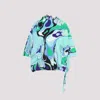 Pucci Orchidee Green And Lilac Silk Blouse