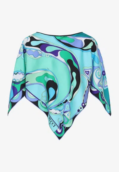 Pucci Orchidee Cape Top In Green