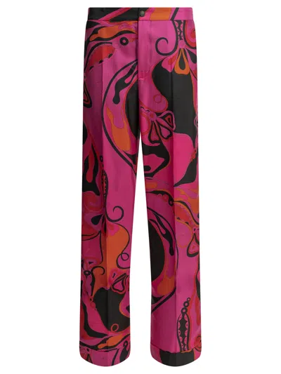 Pucci "orchidee" Casual Pants In Pink
