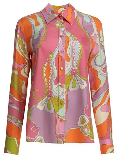 Pucci "orchidee" Casual Shirt In Multi