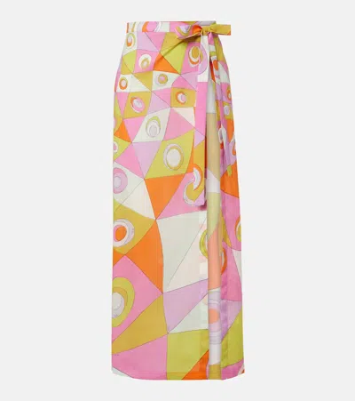 Pucci Orchidee Cotton Beach Cover-up In Multi