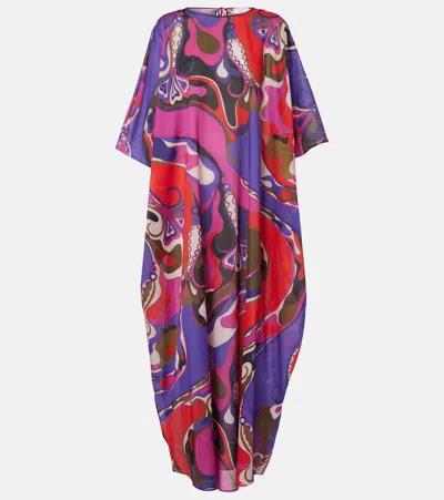 PUCCI ORCHIDEE COTTON MAXI DRESS