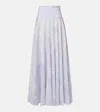 Pucci Printed Cotton-voile Maxi Skirt In Purple