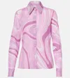 Pucci Orchidee Cotton Muslin Shirt In Pink