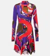 Pucci Orchidee Jersey Minidress In Multi