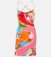 Pucci Jersey Satin Dress In Multicoloured