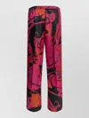 Pucci Orchidee Printed Silk-twill Straight-leg Pants In Multi