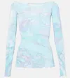 PUCCI ORCHIDEE MESH TOP