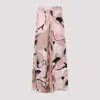 Pucci Orchid Print Silk Pants In Nude