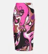 Pucci Orchidee Pencil Skirt In Multicolor