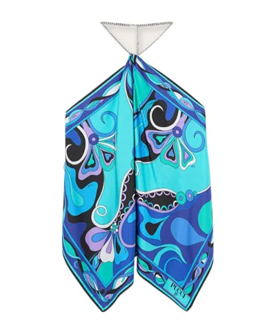 PUCCI IRIDE-PRINT SILK TOP