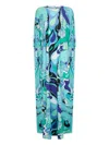 Pucci Women Orchidee Print Stretch Jersey Caftan