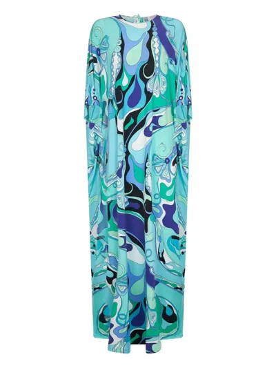 Pucci Orchidee Print Stretch Jersey Caftan