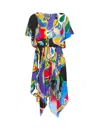 Pucci Orchidee Asymmetric Minidress In Multicolour