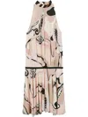 Pucci Orchidee-print Dress In Neutrals