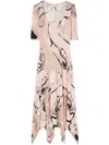 Pucci Orchidee-print Dress In Neutrals
