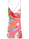 Pucci Jersey Satin Dress In Pink