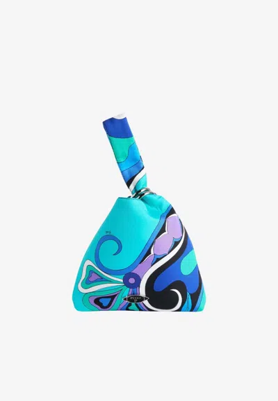 Pucci Orchidee Print Emilio Top Handle Bag In Multicolor