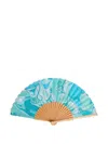 Pucci Orchidee-print Fan In Blue