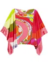 Pucci Orchidee-print Kaftan In Red