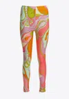 Pucci Orchidee Printed Leggings In Multi