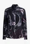 Pucci Black Regular Printed Shirt In Multi