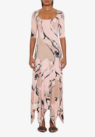 Pucci Orchidee Print Maxi Dress