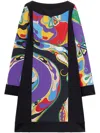 Pucci Orchidee-print Mini Dress In Black