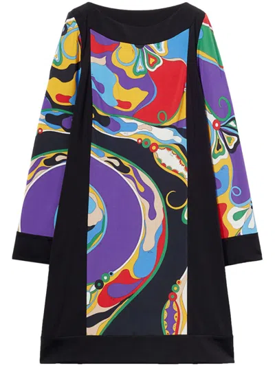 Pucci Orchidee-print Mini Dress In Purple