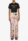 Pucci Orchidee Print Pants In Pink