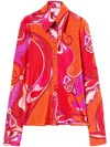 Pucci Orchidee-print Shirt In Red