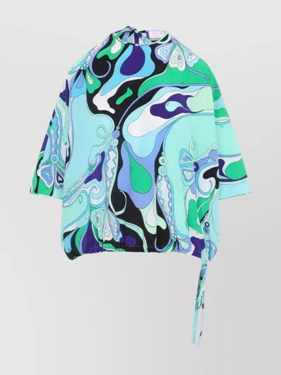 PUCCI ORCHIDEE PRINT SILK BLOUSE