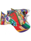 Pucci Orchidee-print Silk-twill Cap In Red