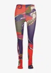 Pucci Orchidee Print Stretch Tights In Multi