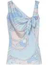 Pucci Orchidee-print Top In Blue