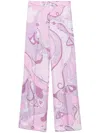Pucci Orchidee-print Trousers In Rosa