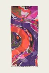 Pucci Orchidee-print Tulle Midi Skirt In Multicolor In Multi