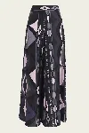Pucci Collane Print Wide-leg Silk Pants In Pink