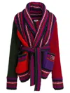 Pucci Orchids Print Oversized Colorblock Cardigan Clothing In Multi