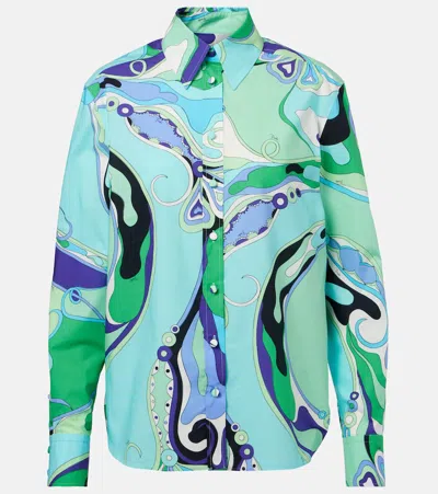 PUCCI ORCHIDEE PRINTED COTTON SHIRT