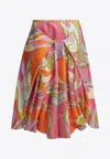 Pucci Orchidee Printed Culotte Pants In Multi