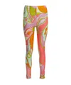 Pucci Orchidee Printed Leggings In Black