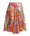 Pucci Orchidee Printed Culotte Pants In Multi