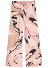 Pucci Orchidee Printed Silk-twill Trousers