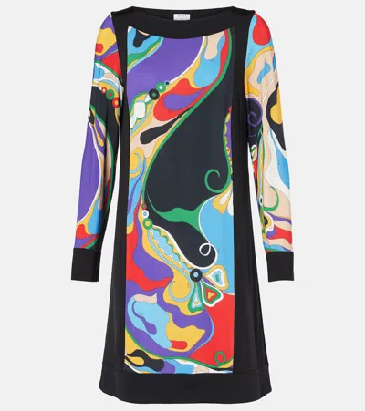 Pucci Orchidee Shift Dress In Multicolor