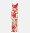 Pucci Orchidee Silk Crêpe De Chine Maxi Dress In Multicoloured